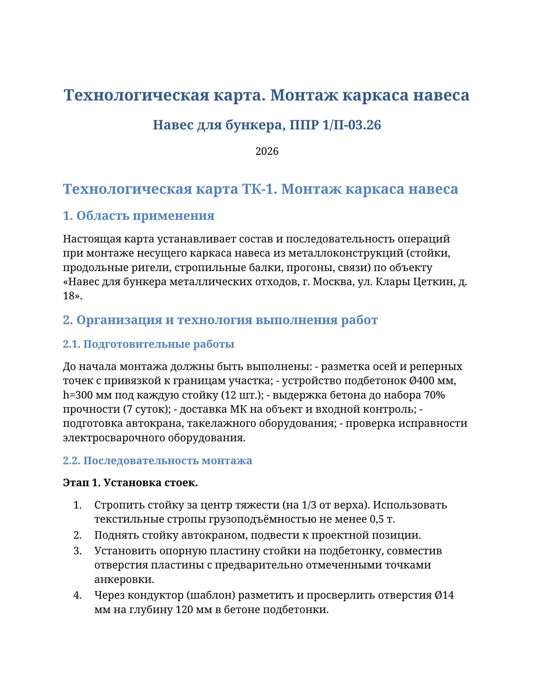 Технология монтажа каркаса